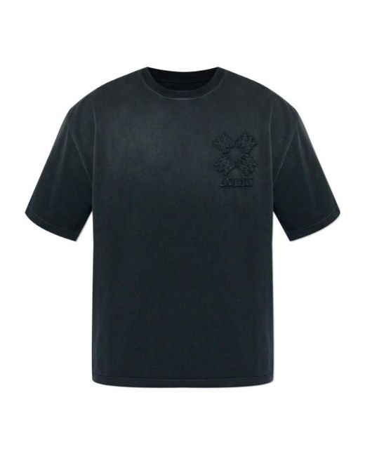Amiri Black Ma Quad Short Sleeved Crewneck T-Shirt for men