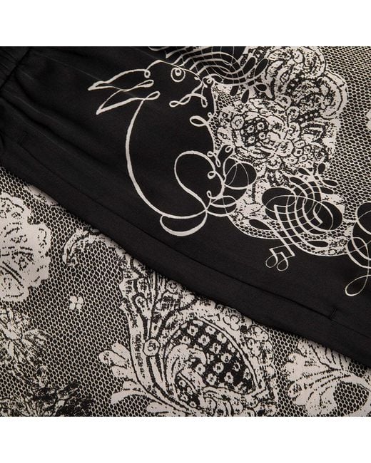 Acne Gray Pattern Printed Bunny Shorts for men