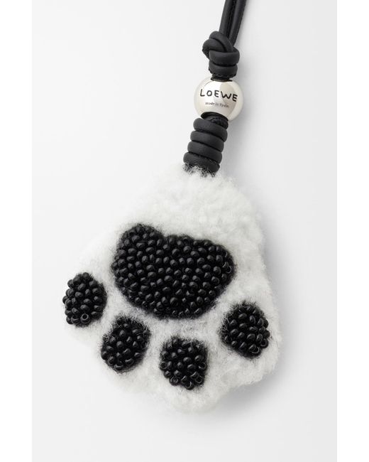 Loewe White Paw Print Pendant