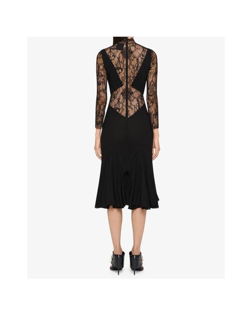 Givenchy Black Lace Detailed Mini Dress