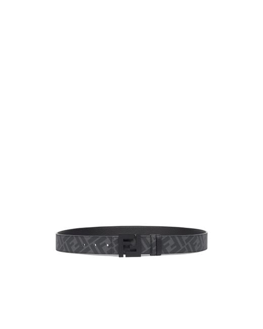 Fendi White Reversible Logo Plaque Belt for men