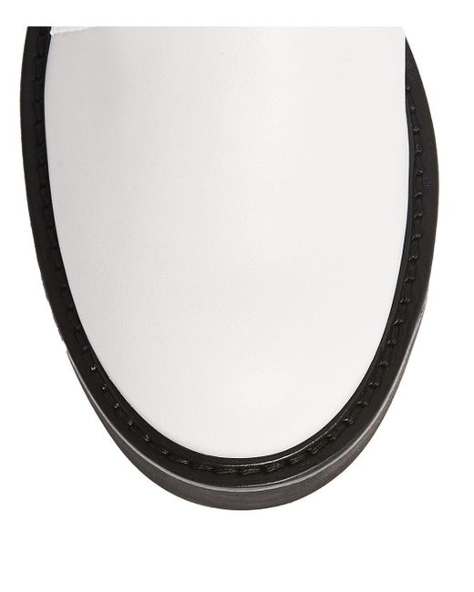 Stuart Weitzman White Round Head Boots