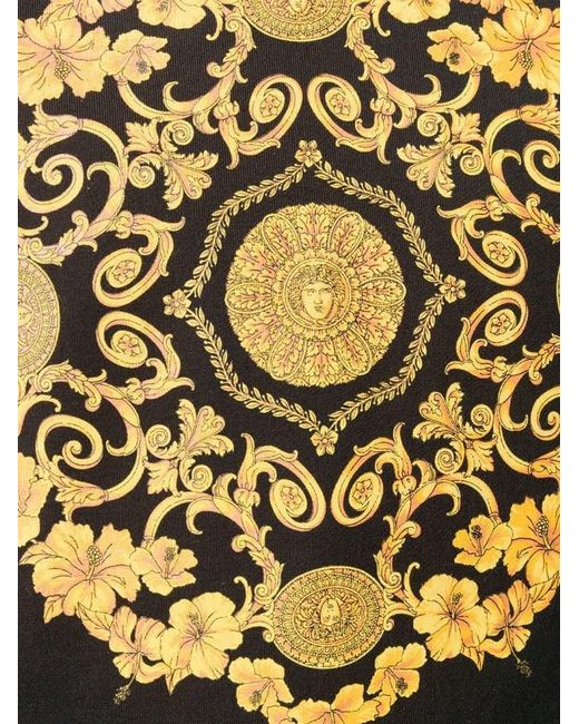 Versace Black Baroque Logo Hooded Hoodie for men