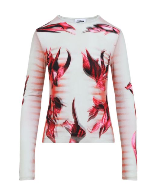 Jean Paul Gaultier Double-Layered Printed Top