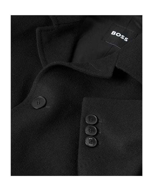Boss Black Solid Color Loose Coat for men