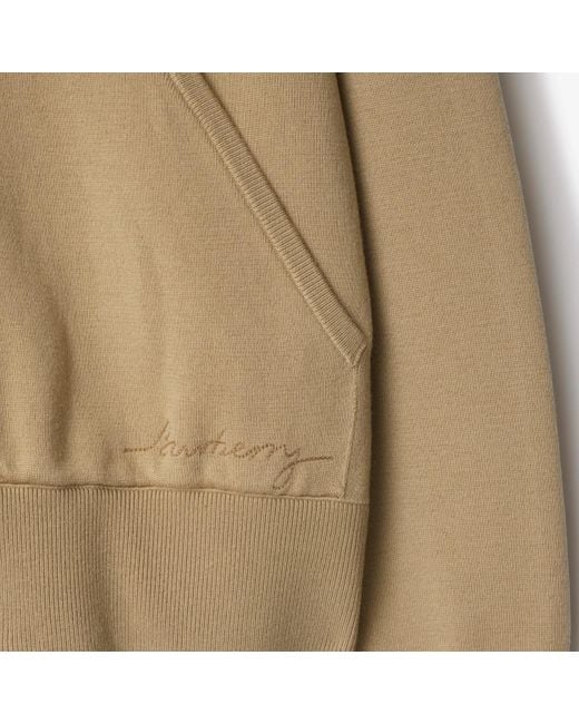 Burberry Natural Zip-Up Drawstring Hoodie