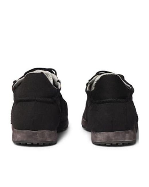 The Row Black Round Head Low-Cut Sneakers