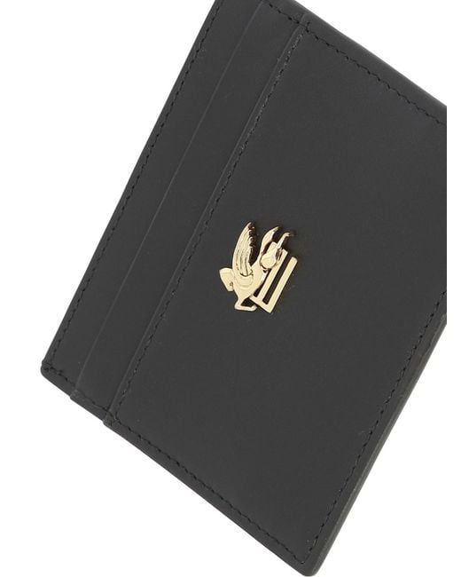 Etro Black Logo Plaque Cardholder