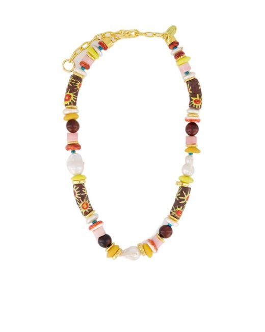 Lizzie Fortunato Metallic Logo Necklace for men