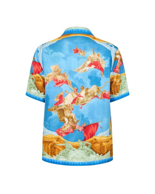 Versace Blue Slkshirt for men