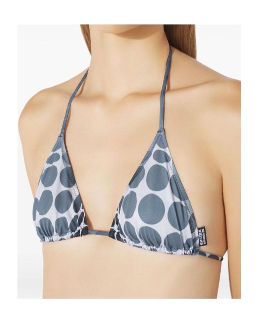 Jean Paul Gaultier Blue Vasarely Printed Bikini Set Beachwear