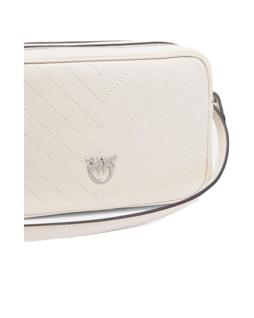 Pinko Natural Love Birds Zipped Shoulder Bag