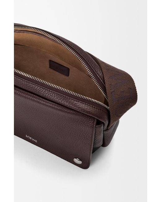 Loewe Brown Pebble Medium Messenger Bag for men