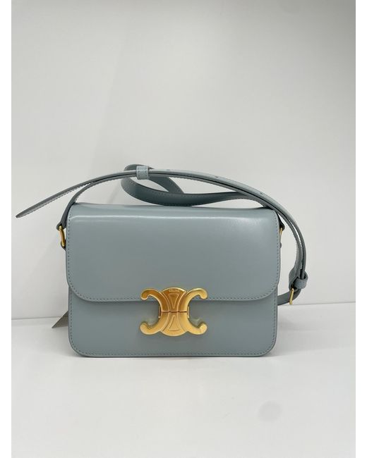Céline Blue Teen Triomphe Bag