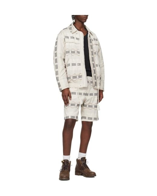 Isabel Marant Natural Deliann Patterned Shorts for men