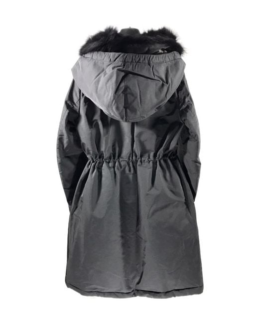Weekend by Maxmara Black Logo Hooded Down Jacket