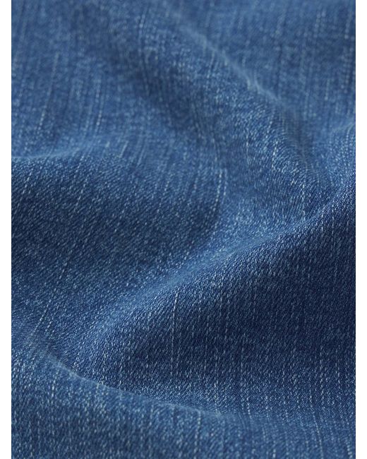 FRAME Blue Le Sleek Straight-Leg Skinny Jeans