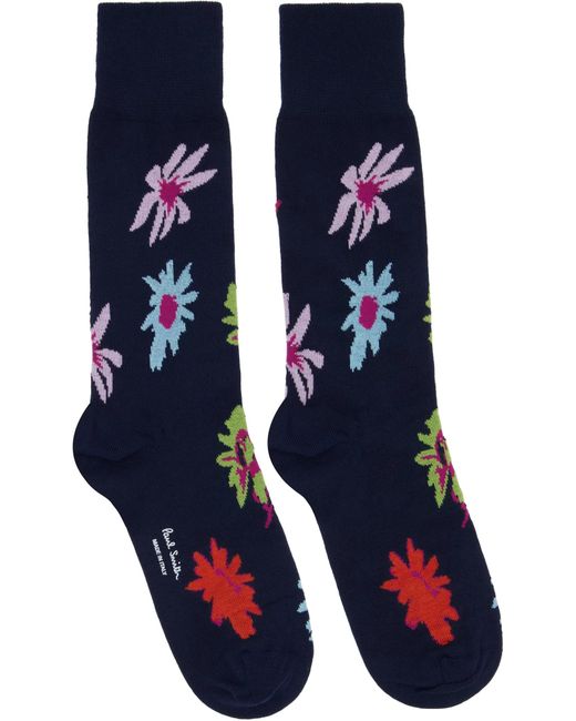Paul Smith Blue Three Pairs Of Mid-Calf Socks for men