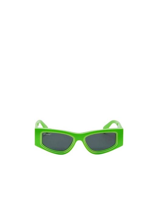 Off-White c/o Virgil Abloh Green Box Logo Sunglasses for men