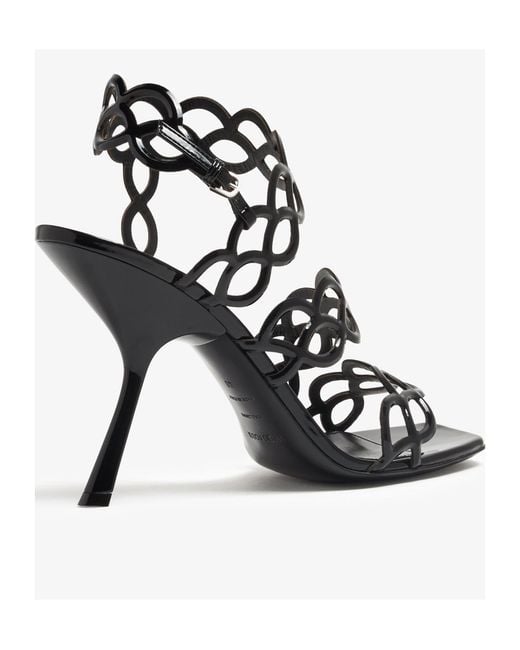 Sergio Rossi Black Sr Mermaid 100Mm Leather Sandals