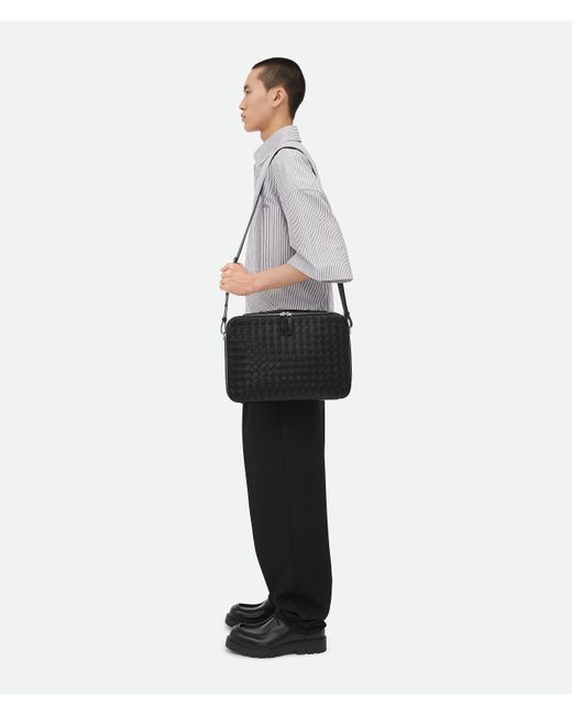 Bottega Veneta Black Getaway Slim Briefcase for men