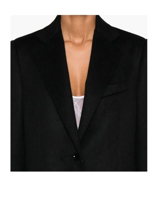 Dolce & Gabbana Black Single-Breasted Coat