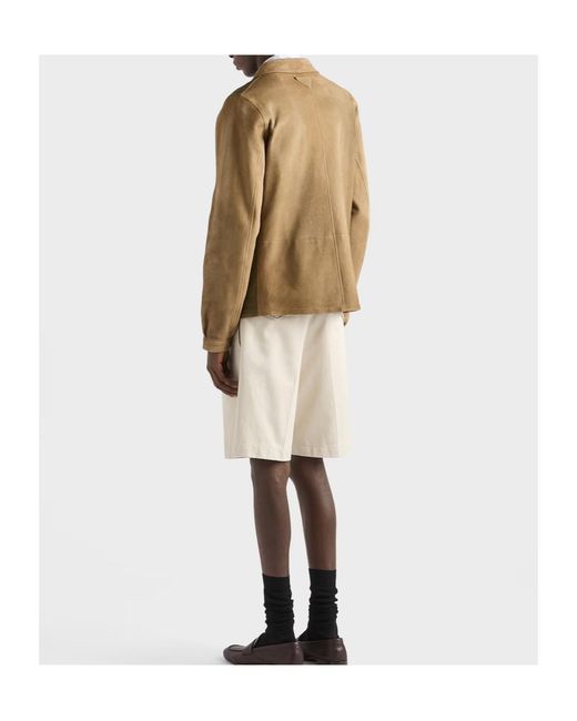 Prada Green Suede Blouson Jacket for men