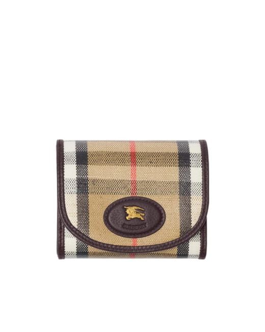 Burberry White Highlands Compact Wallet