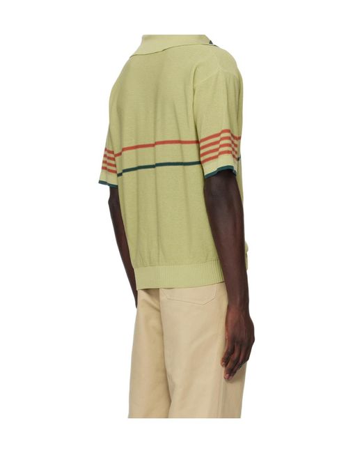 Bode Green Palmer Knitted Polo Shirt for men