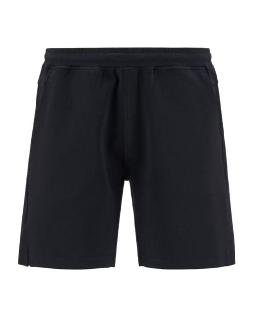 K-Way Blue Logo Detailed Elastic-Waistband Shorts for men
