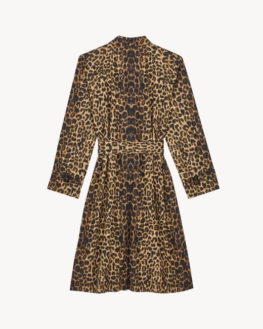 Saint Laurent Multicolor Long-Sleeved Trench Coat