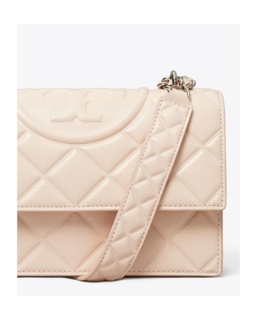 Tory Burch Natural Small Fleming Convertible Shoulder Bag