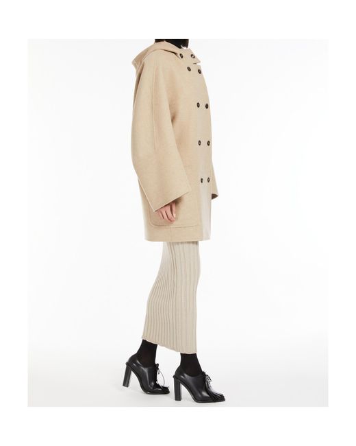 Max Mara Natural Arturo Double-Breasted Straight Hem Coat