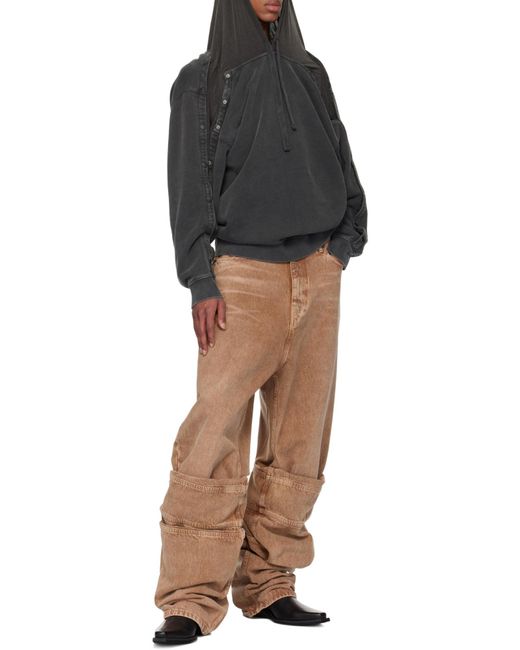 Y. Project Brown Belt-Loop Jeans for men