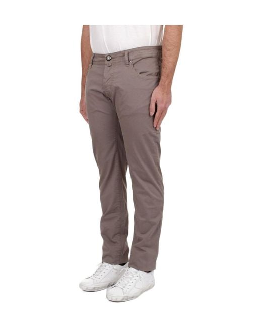 Jacob Cohen Gray Belt Loop Jeans for men