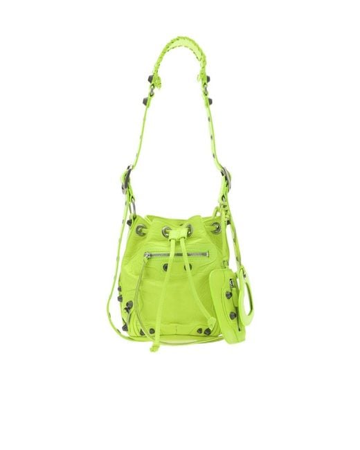 Balenciaga Green Le Cagole Xs Bucket Bag