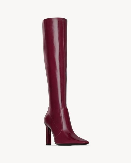 Saint Laurent Red Francoise Boots