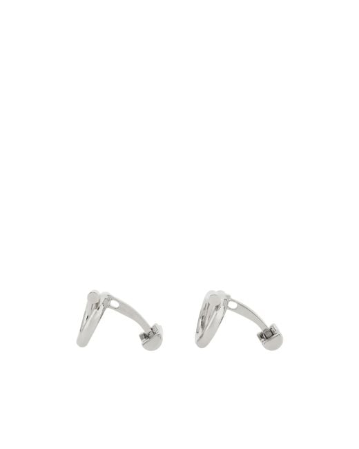 Ferragamo White Ferragamo Gancini Cufflinks for men