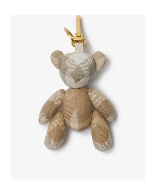 Burberry Metallic Thomas Bear Checked Charm