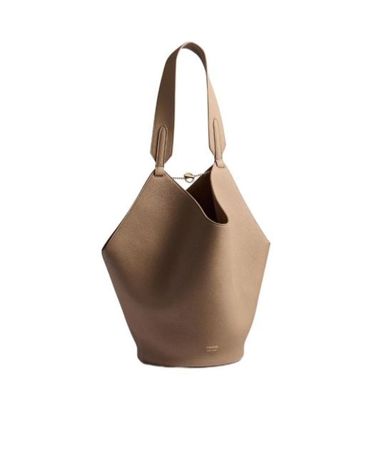 Khaite Brown Small Lotus Tote Bag
