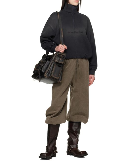 Acne Black Multi-Pocket Shoulder Bag