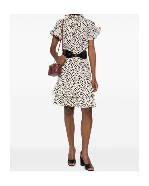 Chloé Black Chloé All-Over Printed Ruffled Skirt