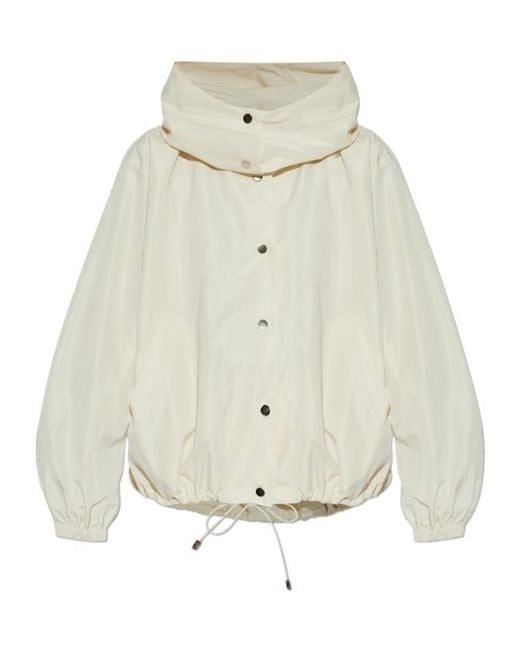 Rohe White Oversized Drawstring Jacket