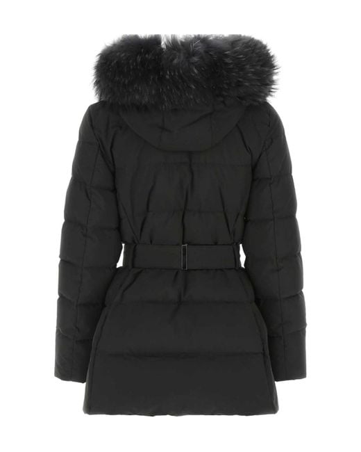 Moorer Black Long-Sleeved Down Jacket