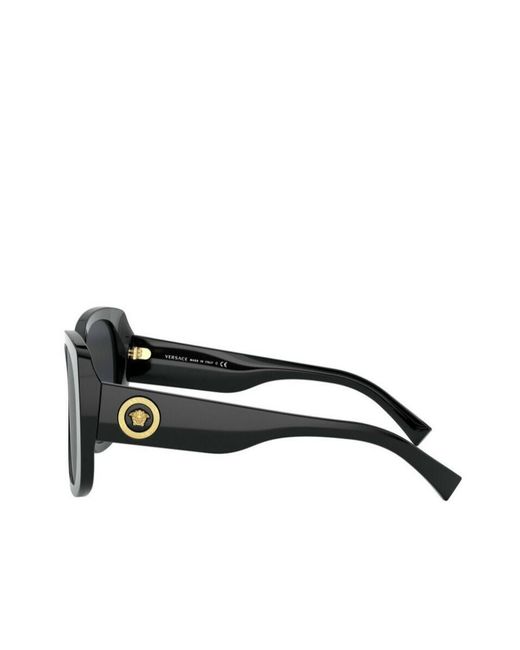 Versace Black Eyewear Medusa Square Frame Sunglasses