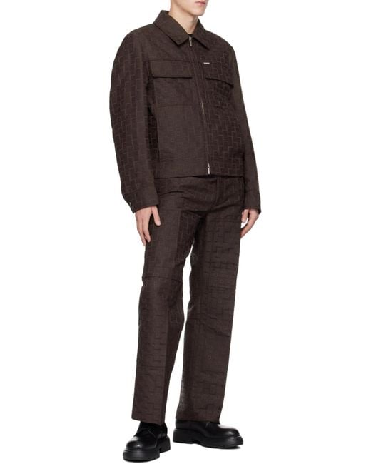 Ferragamo Brown Monogram Pants for men