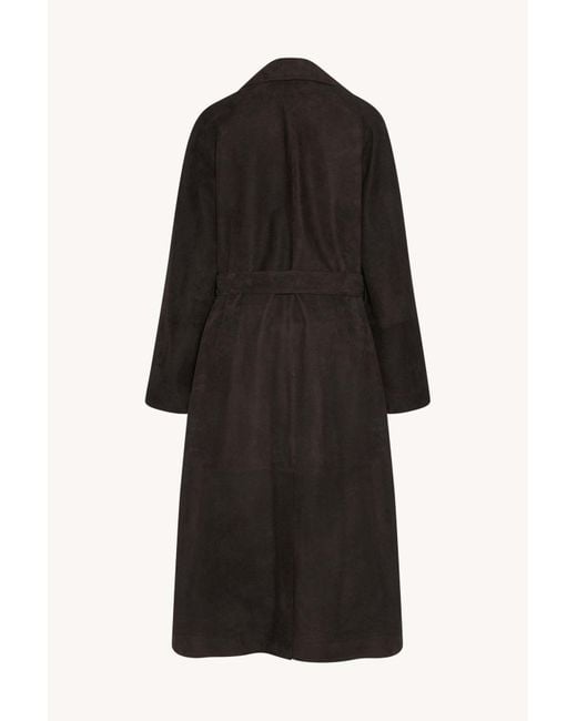 The Row Black Solana Belted Coat