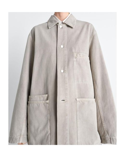 Lemaire White Pocket Detailed Overshirt for men