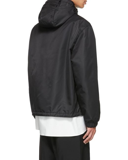 Valentino Black Garden Windbreaker Jacket for men