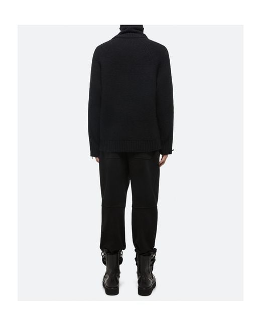 Helmut Lang Black Suitcase Turtleneck Oversized Jumper for men